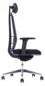 Kancelárska ergonomická stolička Sego SPIRIT — čierna, nosnosť 130 kg