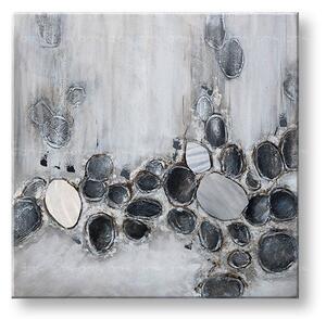 Maľovaný obraz na stenu ABSTRAKT 100x100 cm - 100×100 cm / Klasický 2 cm