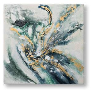 Maľovaný obraz na stenu ABSTRAKT 100x100 cm - 100×100 cm / Klasický 2 cm