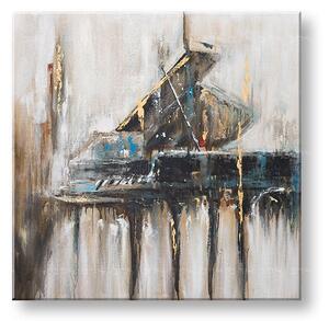 Maľovaný obraz na stenu ABSTRAKT 100x100 cm - 100×100 cm / Klasický 2 cm