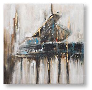 Maľovaný obraz na stenu ABSTRAKT 100x100 cm - 100×100 cm / Klasický 2 cm