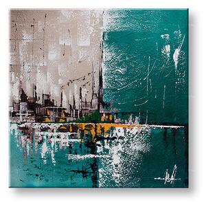 Maľovaný obraz na stenu ABSTRAKT - 80×80 cm / Klasický 2 cm