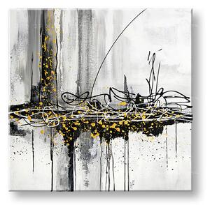 Maľovaný obraz na stenu ABSTRAKT 100×100 cm - 100×100 cm / Klasický 2 cm