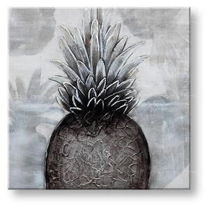 Maľovaný obraz na stenu ANANÁS 60x60 cm - 60×60 cm / Klasický 2 cm