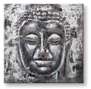 Maľovaný obraz na stenu BUDHA 60x60 cm - 60×60 cm / Klasický 2 cm