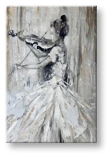 Maľovaný obraz na stenu HUSLISTKA 80x120 cm - 80×120 cm / Klasický 2 cm