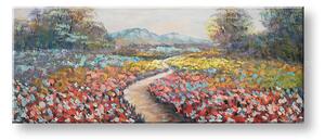 Maľovaný obraz na stenu KRAJINA 100x40 cm - 100×40 cm / Klasický 2 cm