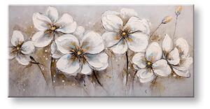 Maľovaný obraz na stenu KVETY 100x50 cm - 100×50 cm / Klasický 2 cm