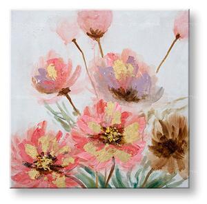 Maľovaný obraz na stenu KVETY 60x60 cm - 60×60 cm / Klasický 2 cm