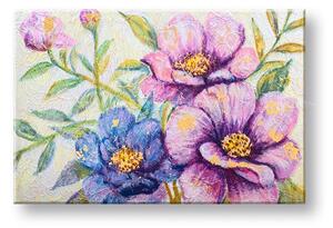 Maľovaný obraz na stenu KVETY 90x60 cm - 90×60 cm / Klasický 2 cm