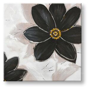 Maľovaný obraz na stenu KVETY 70x70 cm - 70×70 cm / Premium 4 cm