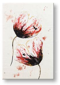 Maľovaný obraz na stenu KVETY 60x90 cm - 60×90 cm / Klasický 2 cm