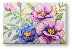 Maľovaný obraz na stenu KVETY 90x60 cm - 90×60 cm / Klasický 2 cm