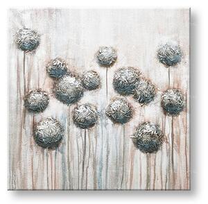 Maľovaný obraz na stenu KVETY 70x70 cm - 70×70 cm / Klasický 2 cm
