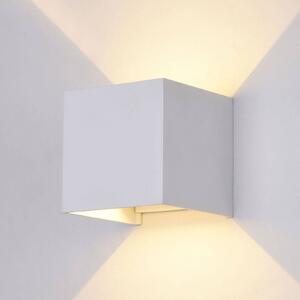 Vonkajšie nástenné LED, Fulton 10x10 cm biele
