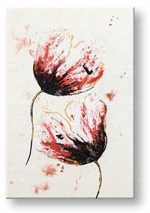 Maľovaný obraz na stenu KVETY 60x90 cm - 60×90 cm / Klasický 2 cm