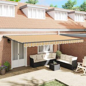Maison Exclusive – rám markízy, žltý a sivý, 500 x 300 cm