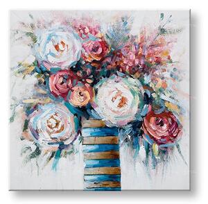 Maľovaný obraz na stenu KVETY 70x70 cm - 70×70 cm / Klasický 2 cm