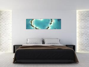 Obraz srdce v mori (Obraz 170x50cm)