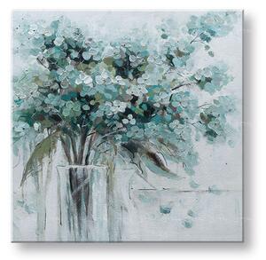 Maľovaný obraz na stenu KVETY VO VÁZE 70x70 cm - 70×70 cm / Klasický 2 cm
