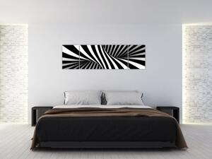 Čiernobiely abstraktný obraz (Obraz 170x50cm)