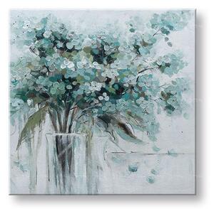 Maľovaný obraz na stenu KVETY VO VÁZE 70x70 cm - 70×70 cm / Klasický 2 cm
