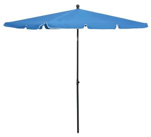 Maison Exclusive – slnečník so stĺpom 210 x 140 cm, azúrovomodrý