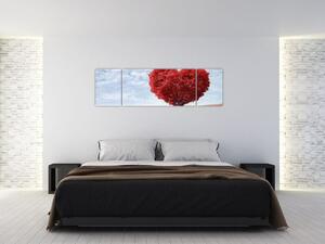 Červené srdce - obraz (Obraz 170x50cm)