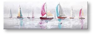 Maľovaný obraz na stenu LODE 120x40 cm - 120×40 cm / Klasický 2 cm