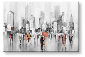 Maľovaný obraz na stenu ĽUDIA 120x80 cm - 120×80 cm / Klasický 2 cm