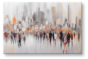 Maľovaný obraz na stenu MESTO 120x80 cm - 120×80 cm / Klasický 2 cm