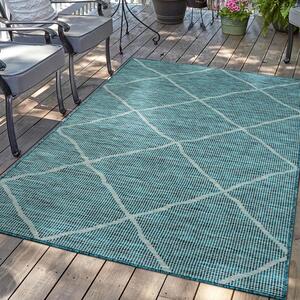 Dekorstudio Šnurkový koberec PALM 3075 - tyrkysový Rozmer koberca: 80x150cm