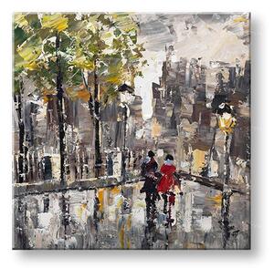 Maľovaný obraz na stenu PRECHÁDZKA 70x70 cm - 70×70 cm / Klasický 2 cm