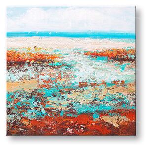 Maľovaný obraz na stenu PRÍMORIE 60x60 cm - 60×60 cm / Premium 4 cm