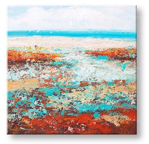 Maľovaný obraz na stenu PRÍMORIE 60x60 cm - 60×60 cm / Premium 4 cm