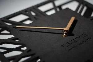 Nástenné hodiny 30cm čierne (antracit) Čierna