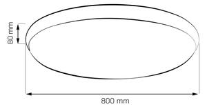 LED stmievateľné stropné svietidlo KERN LED/80W/230V, priemer 80 cm, zlaté + diaľkové ovládanie