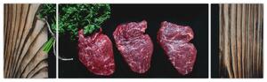 Obraz - steaky (Obraz 170x50cm)
