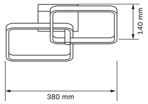 LED stropné svietidlo ROBERT LED/25W/230V 25x38 cm čierne