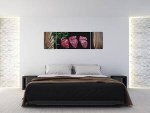 Obraz - steaky (Obraz 170x50cm)