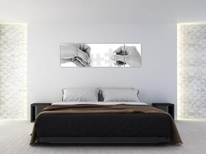 Čiernobiely obraz - puzzle (Obraz 170x50cm)