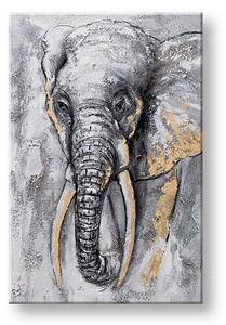 Maľovaný obraz na stenu SLON 40x60 cm - 40×60 cm / Klasický 2 cm