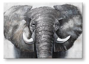 Maľovaný obraz na stenu SLON 100x70 cm - 100×70 cm / Klasický 2 cm