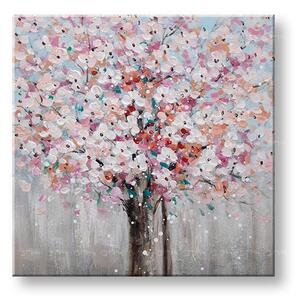 Maľovaný obraz na stenu STROM 60x60 cm - 60×60 cm / Klasický 2 cm