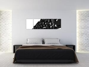 Čierne kocky - obraz na stenu (Obraz 170x50cm)