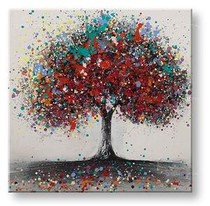 Maľovaný obraz na stenu STROM 60x60 cm - 60×60 cm / Klasický 2 cm