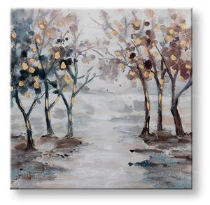 Maľovaný obraz na stenu STROMY 60x60 cm - 60×60 cm / Klasický 2 cm