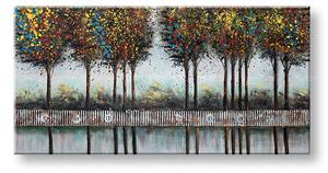 Maľovaný obraz na stenu STROMY 100x50 cm - 100×50 cm / Premium 4 cm