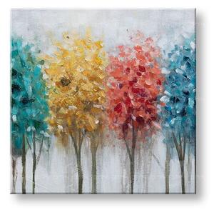 Maľovaný obraz na stenu STROMY 60x60 cm - 60×60 cm / Klasický 2 cm