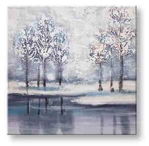 Maľovaný obraz na stenu STROMY 60x60 cm - 60×60 cm / Klasický 2 cm
